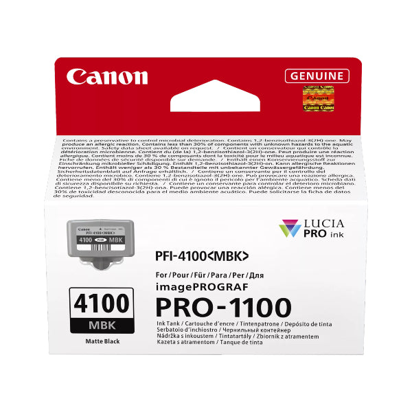Canon Cartuccia Matte Black MBK PFI-4100 per Canon Pro-1100 Canon Cartuccia Matte Black MBK PFI-4100 per Canon Pro-1100